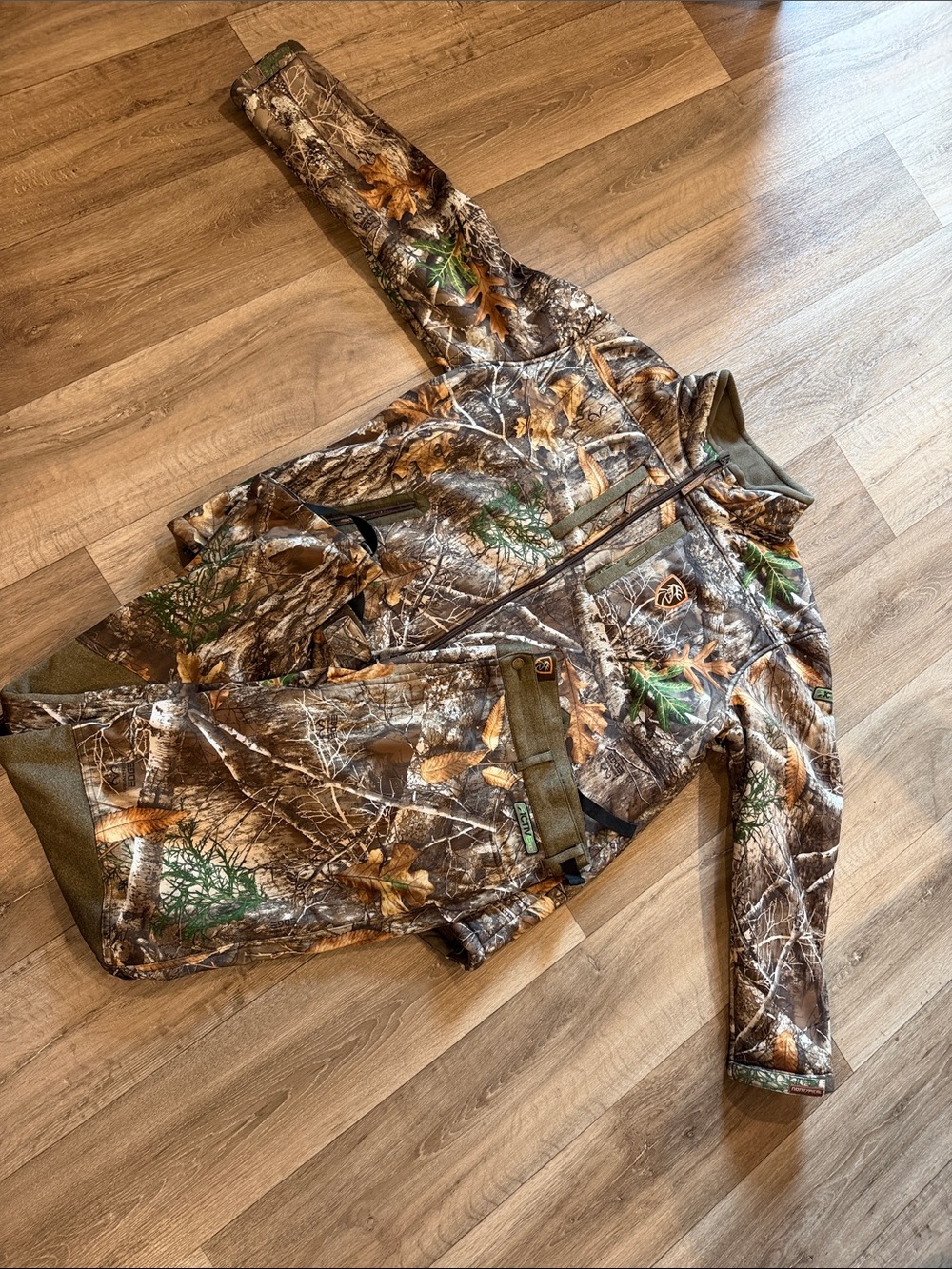 Realtree Full Camo Jacket and Pants Set - Brown, Green
